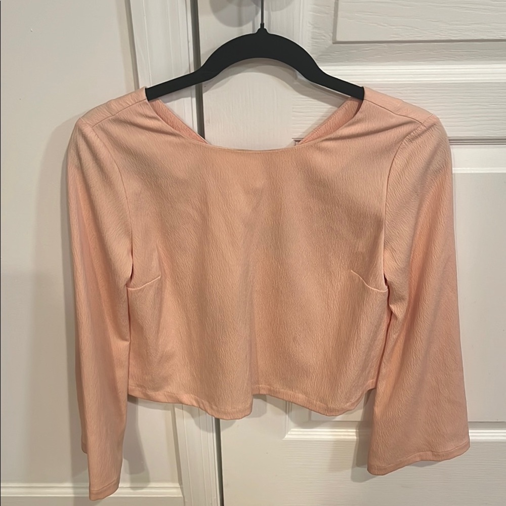 Peach Long Sleeve Women's Top